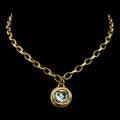 Gold Plated 17" Chain with Swarovski Crystal Heart Pendant