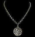 Sterling Plated 17" Chain with Sterling Plated Flower Bee Pendant