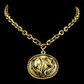 Gold Plated 17" Chain with Vintage Horse Pendant