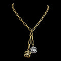Gold and Silver Plated Flower Lariat