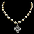 Vintage Sterling Plated Reproduction Dogwood Necklace