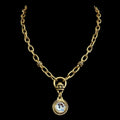 Gold Plated Reproduction Swarovski Crystal Necklace