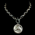 Vintage Reproduction Sterling Plated Horse Coin