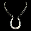Vintage Reproduction Sterling Plated Horseshoe Necklace