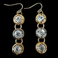 Reproduction Triple Swarovski Crystal Drop Earrings