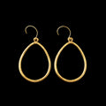 gold plated Repurposed teardrop earring