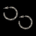 Small Silver Plated Vintage Hoop Earrings