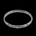 Vintage Reproduction Sterling Plated Bangle With Small Crystals